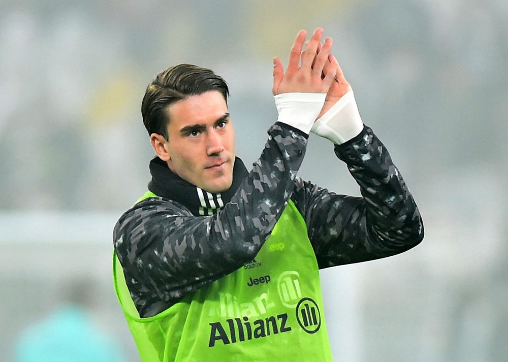 Juventus' Dusan Vlahovic during the warm up before the match against Hellas Verona at the Allianz Stadium in Turin February 6, 2022. u00e2u20acu201d Reuters pic