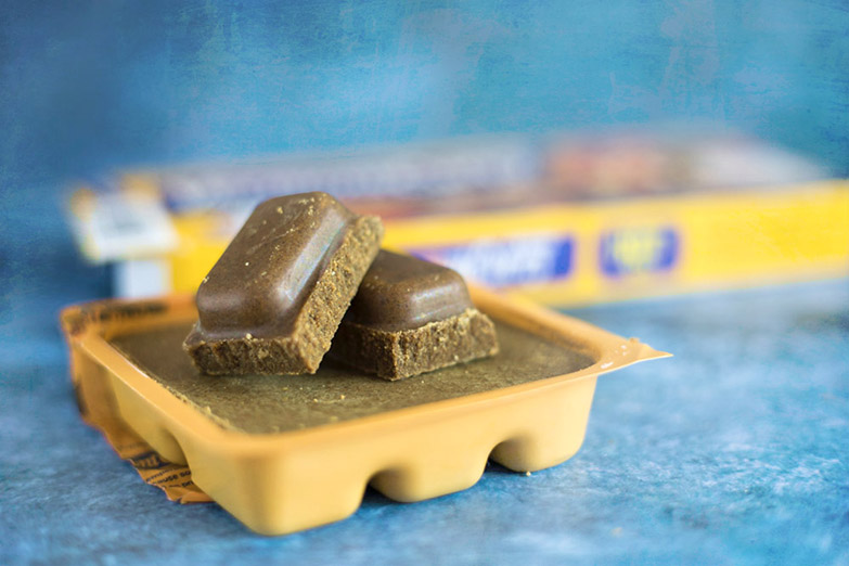 Cubes of commercial Japanese curry 'roux.'