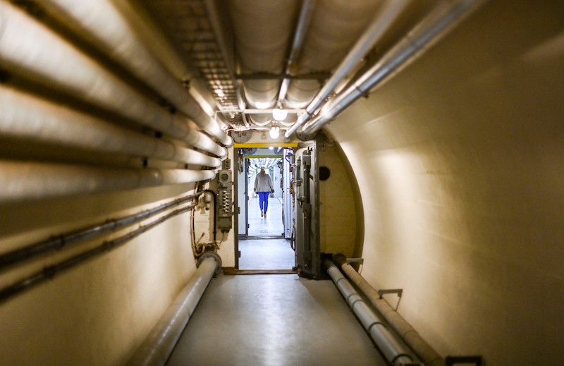 Petra Reuter, owner of the Bundesbank Bunker museum, walks through an underground passage in the former vault in Cochem, western Germany February 8, 2022.  u00e2u20acu201d AFP pic