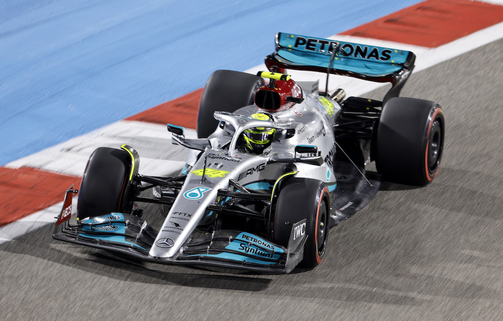 Mercedes' Lewis Hamilton during qualifying at the Bahrain Grand Prix, March 19 2022. u00e2u20acu201d Reuters pic