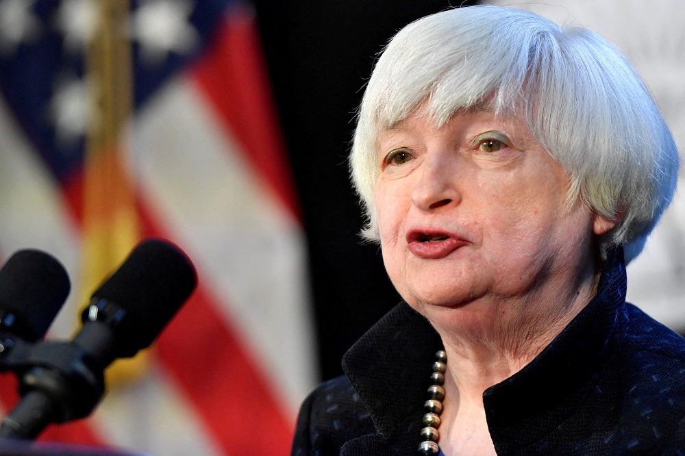 US Secretary of the Treasury Janet Yellen speaks to employees after touring The Denver Mint in Denver, Colorado March 11, 2022. u00e2u20acu201d Reuters pic