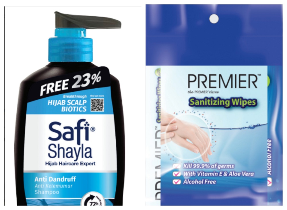 The Safi Shampoo and sanitizing wipes are a must-buy to stock up on your basic essential set. u00e2u20acu201d Picture courtesy of Giant