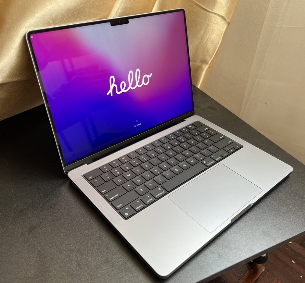 The MacBook Pro 14-inch is the smaller, but still capable model of the newer Pro laptops. u00e2u20acu201d Picture by Erna Mahyuni