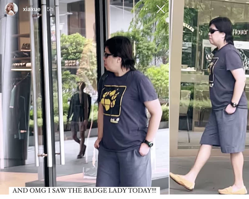Images taken from an Instagram Story by social media influencer Wendy Cheng who posted about bumping into a woman believed to be Phoon Chiu Yoke along Orchard Road on March 6, 2022. u00e2u20acu201d Instagram pic via TODAY
