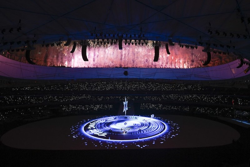 Fireworks explode over the National Stadium during the closing ceremony of the Beijing 2022 Winter Paralympic Games at the National Stadium, known as the Bird's Nest, in Beijing on March 13, 2022. u00e2u20acu201d AFP pic