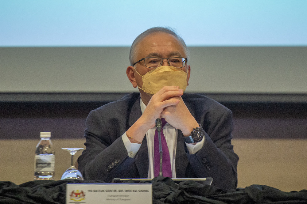 Transport Minister Datuk Seri Wee Ka Siong speaks during the press conference on MRT 3 circle line project in Bangsar, Kuala Lumpur March 15, 2022. u00e2u20acu201d Picture by Shafwan Zaidon