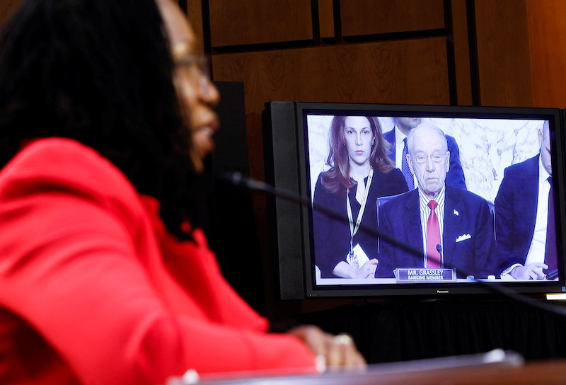 Judge Ketanji Brown Jackson testifies during a Senate Judiciary Committee confirmation hearing on her nomination to the U.S. Supreme Court, on Capitol Hill in Washington March 22, 2022. u00e2u20acu201d Reuters pic