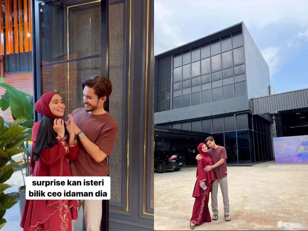 Aeril Zafrel has surprised wife, Wawa Zainal with a RM3.2 million office building. u00e2u20acu201d Screenshot from Instagram/ Aeril Zafrel 