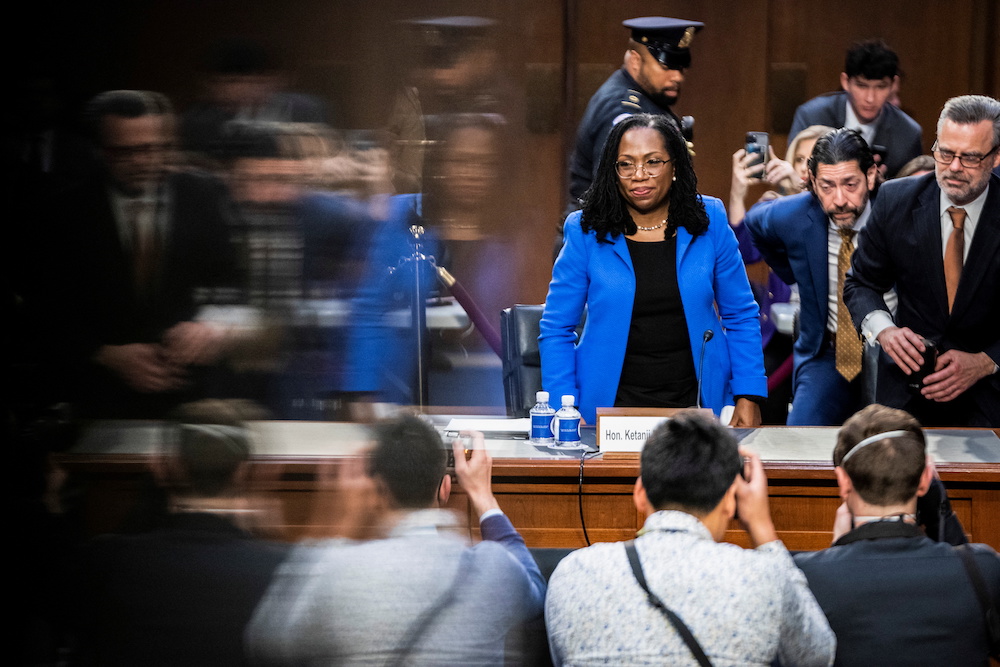 Supreme Court nominee Judge Ketanji Brown Jackson testifies on the third day of her confirmation hearing before the Senate Judiciary Committee on Capitol Hill, Washington, March 23, 2022. u00e2u20acu201d Pool pic via Reuters
