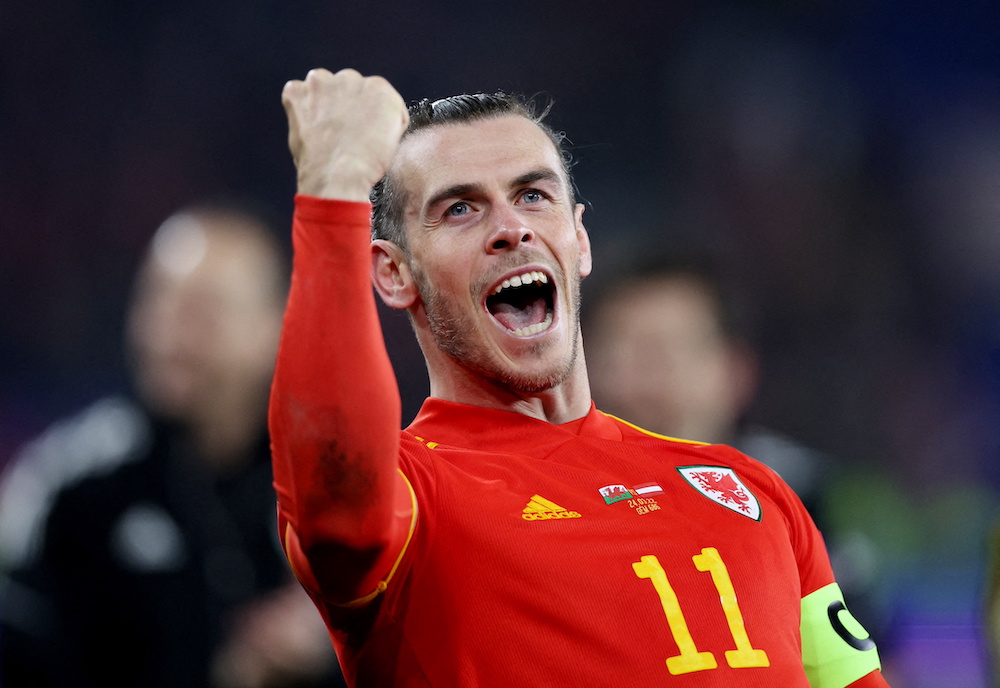 Wales' Gareth Bale celebrates after the match in Wales March 24, 2022. u00e2u20acu201d Action Images via Reuters/Matthew Childs 