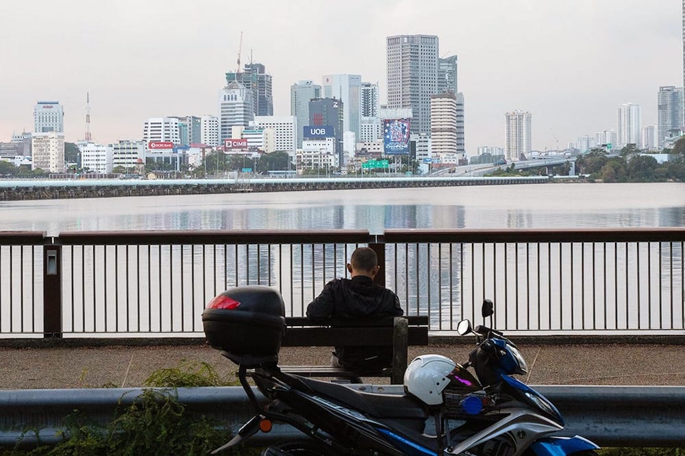 A view of Johor Baru from Woodlands Waterfront Park in August 2021. u00e2u20acu201d TODAY pic