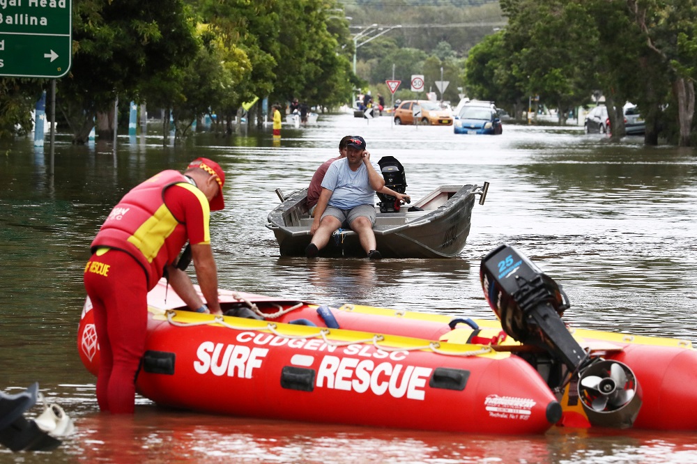 Flooding is seen after heavy rains in Chinderah, New South Wales, Australia March 1, 2022. u00e2u20acu2022 AAP Image/Jason O'Brien via Reuters