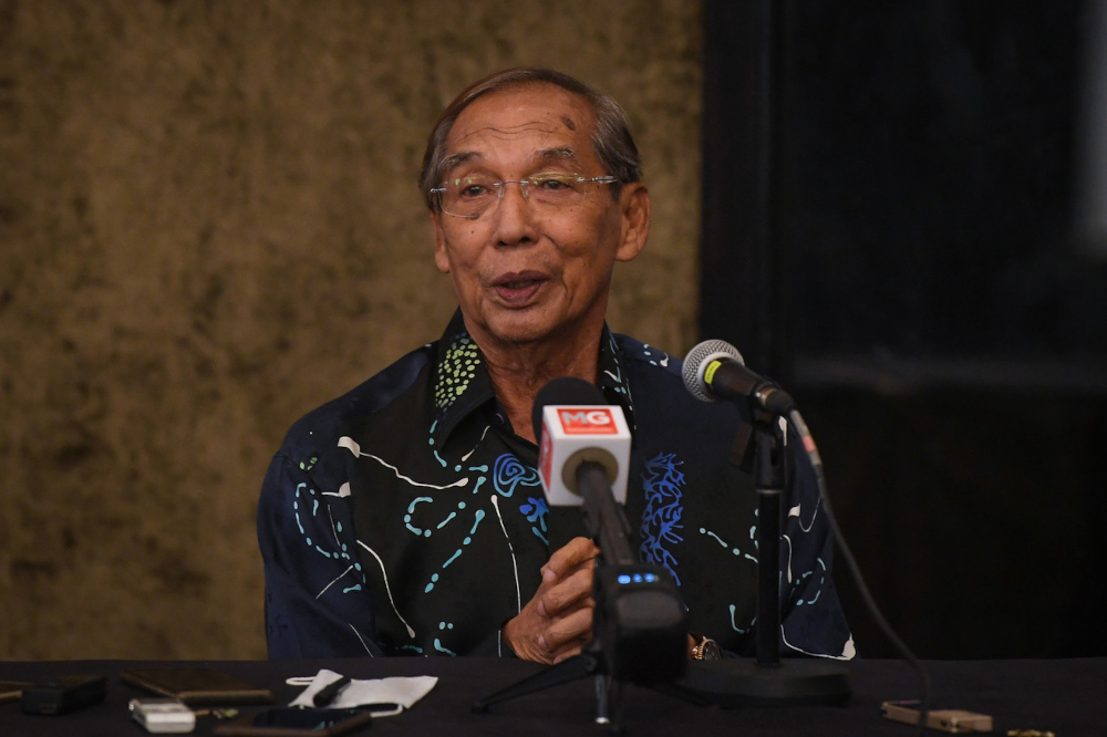 Former Election Commission chairman Tan Sri Ab Rashid Abdul Rahman speaks to the media in Kuala Lumpur, March 21, 2022. u00e2u20acu201d Bernama pic 