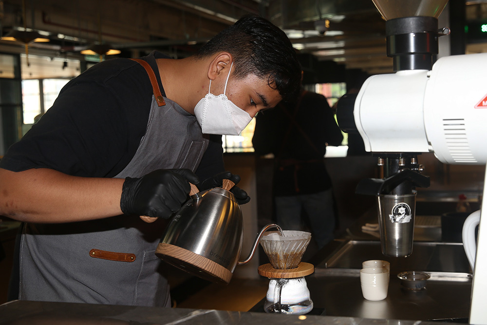 You can get all your caffeine needs at Drum Coffee Roaster.