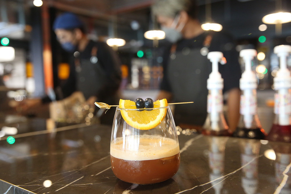 Bored of your latte? Try the Oj spresso that is a refreshing mocktail with lime, orange and double espresso to keep you awake.