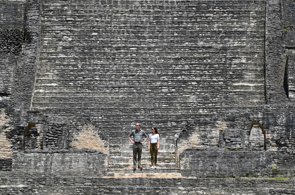 Prince William and Catherine, Duchess of Cambridge, view the ancient Mayan archaeological site and temple at Caracol on the third day of their tour of the Caribbean, at Chiquibul Forest, Belize March 21, 2022. u00e2u20acu2022 Reuters pic