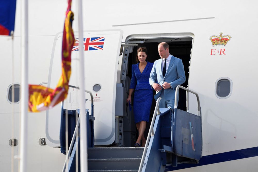 Britain's Prince William and Catherine, Duchess of Cambridge arrive at Philip S. W. Goldson International Airport, Belize City, Belize, March 19, 2022. u00e2u20acu201d Reuters pic