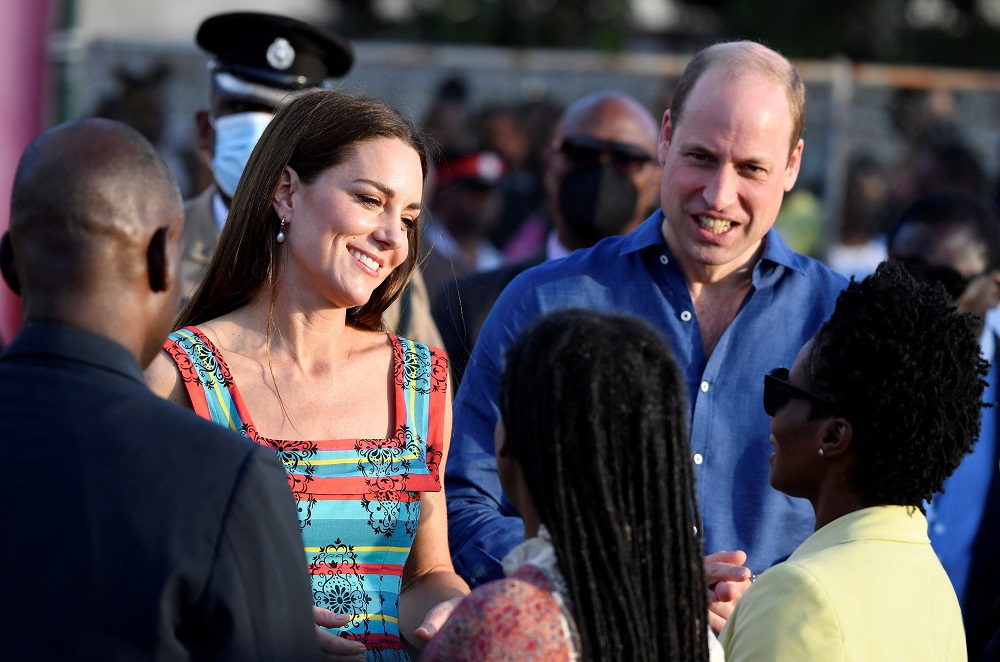 Britain's Prince William and Catherine, Duchess of Cambridge, visit Trench Town on the fourth day of their tour of the Caribbean, in Kingston, Jamaica March 22, 2022. u00e2u20acu2022 Reuters pic