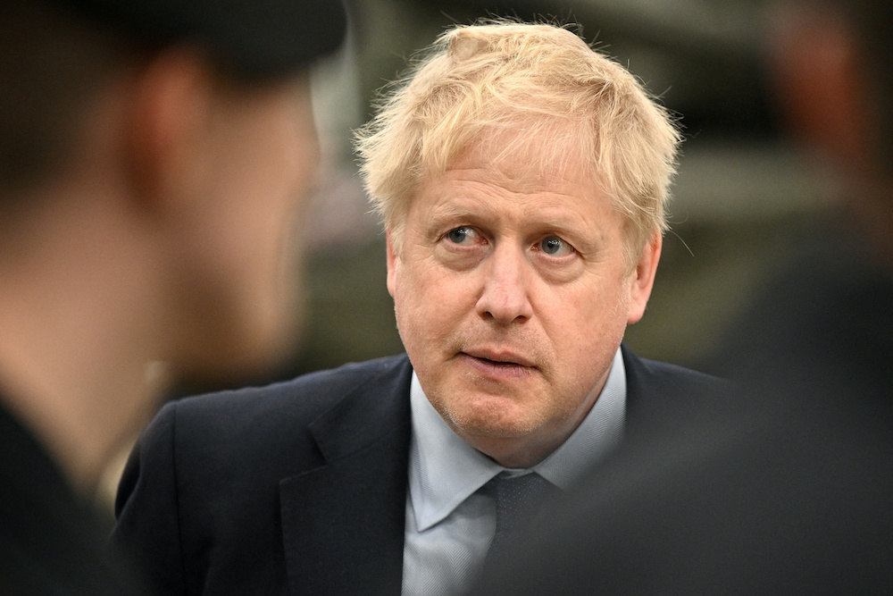 British Prime Minister Boris Johnson meets NATO troops after a joint press conference at the Tapa Army Base, in Tallinn, Estonia March 1, 2022. u00e2u20acu2022 Reuters pic