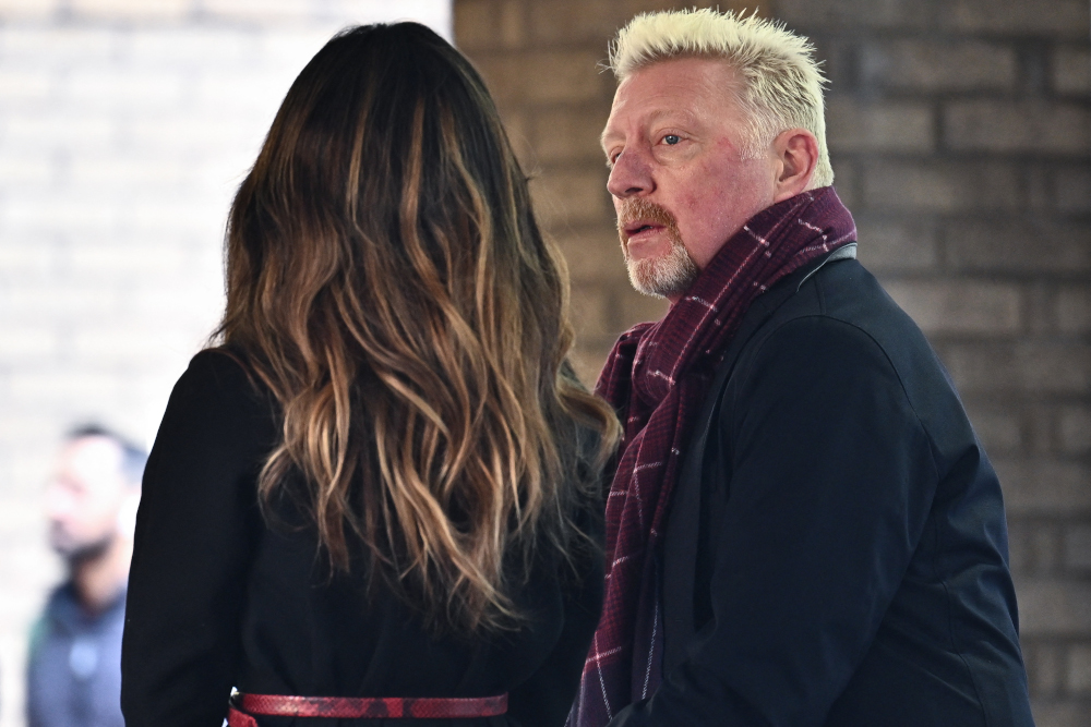 Former tennis player Boris Becker arrives to Southwark Crown Court in London at the start of his trial over charges relating to his bankruptcy March 21, 2022. u00e2u20acu2022 AFP pic 