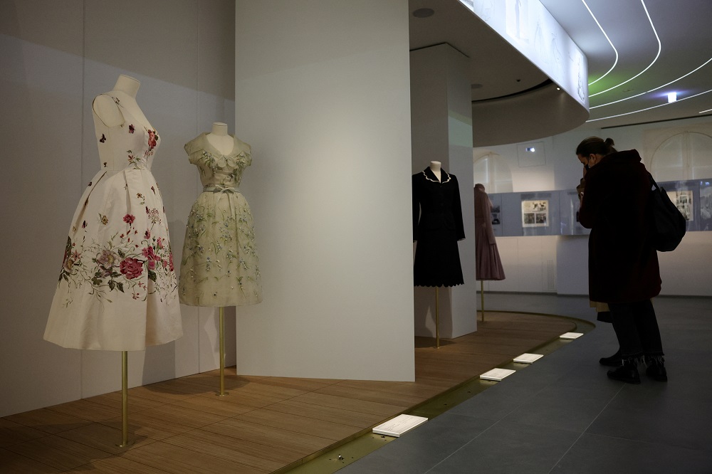 People look at creations by Christian Dior at La Galerie Dior, the new museum of fashion house Dior, part of the 30 Montaigne complex, built at the original address of Dior's first store, in Paris, France, March 2, 2022. u00e2u20acu2022 Reuters pic