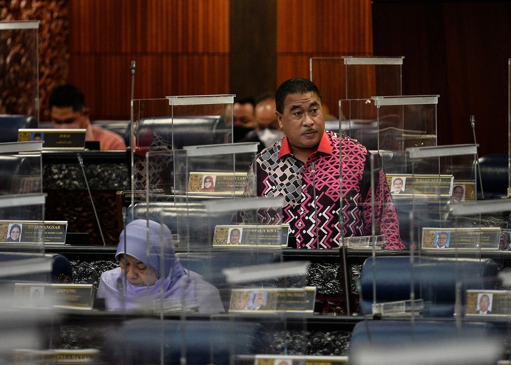 Deputy Home Minister Datuk Seri Ismail Mohamed Said speaks in the Parliament in Kuala Lumpur March 17, 2022. u00e2u20acu201d Bernama pic