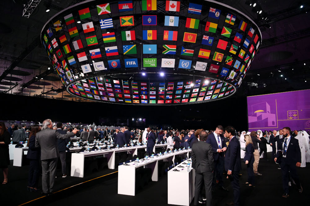 A picture shows a general view of the 72nd Fifa Congress in Doha, March 31, 2022. u00e2u20acu201d AFP picnn