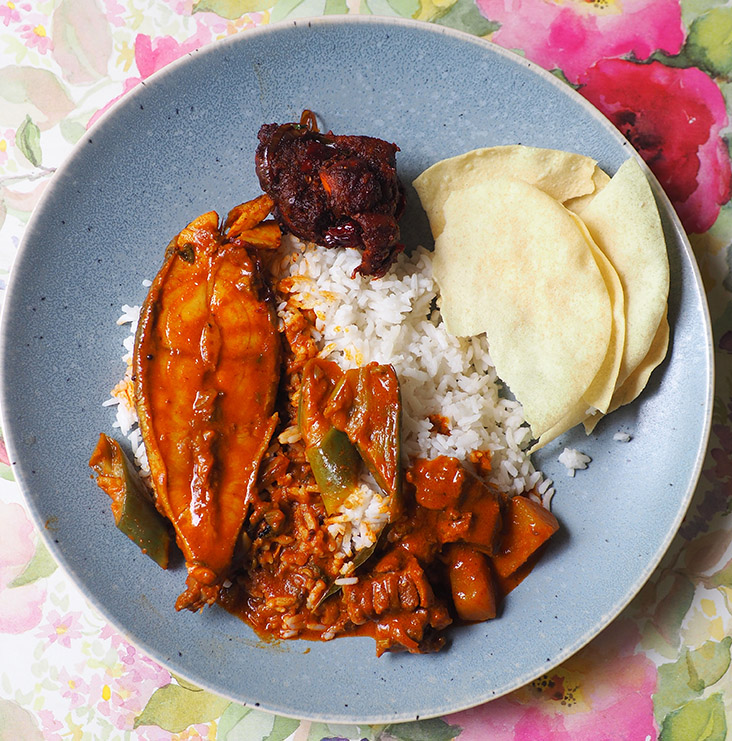 If you're a rice monster, you can also opt for rice from the stall with your choice of dishes selected with 'pappadums'.