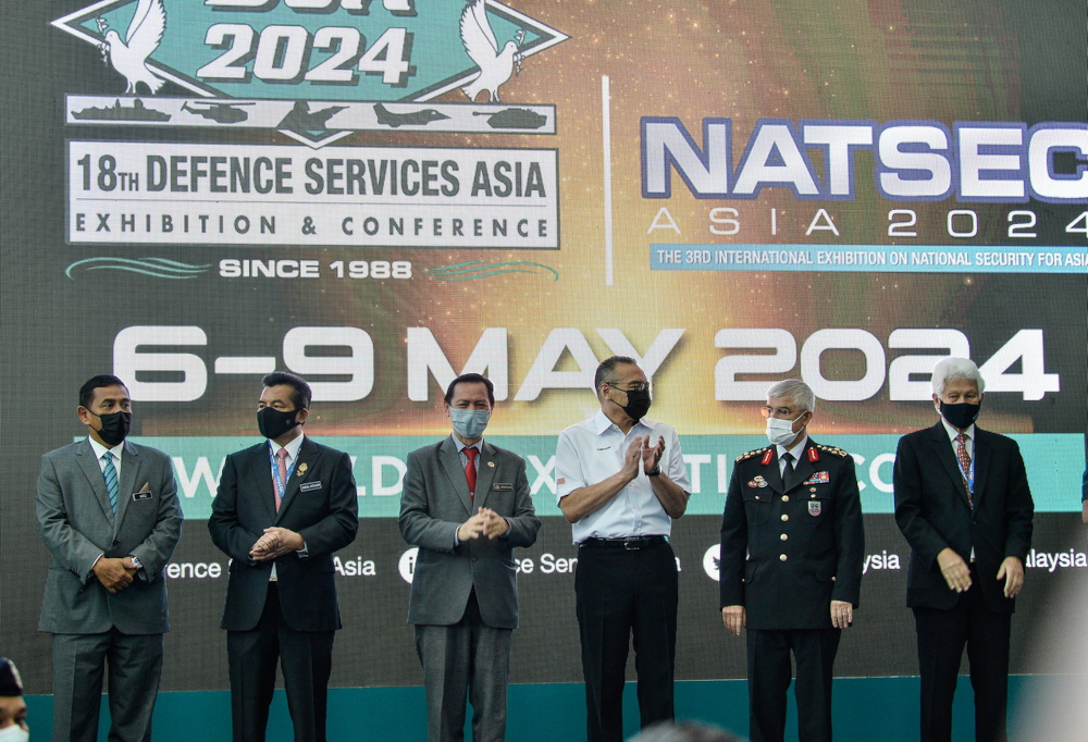 Senior Defence Minister Datuk Seri Hishammuddin Hussein at the Defence Services Asia (DSA) and National Security Conference (Natsec) Asia in Kuala Lumpur, March 31, 2022. u00e2u20acu201d Bernama pic 