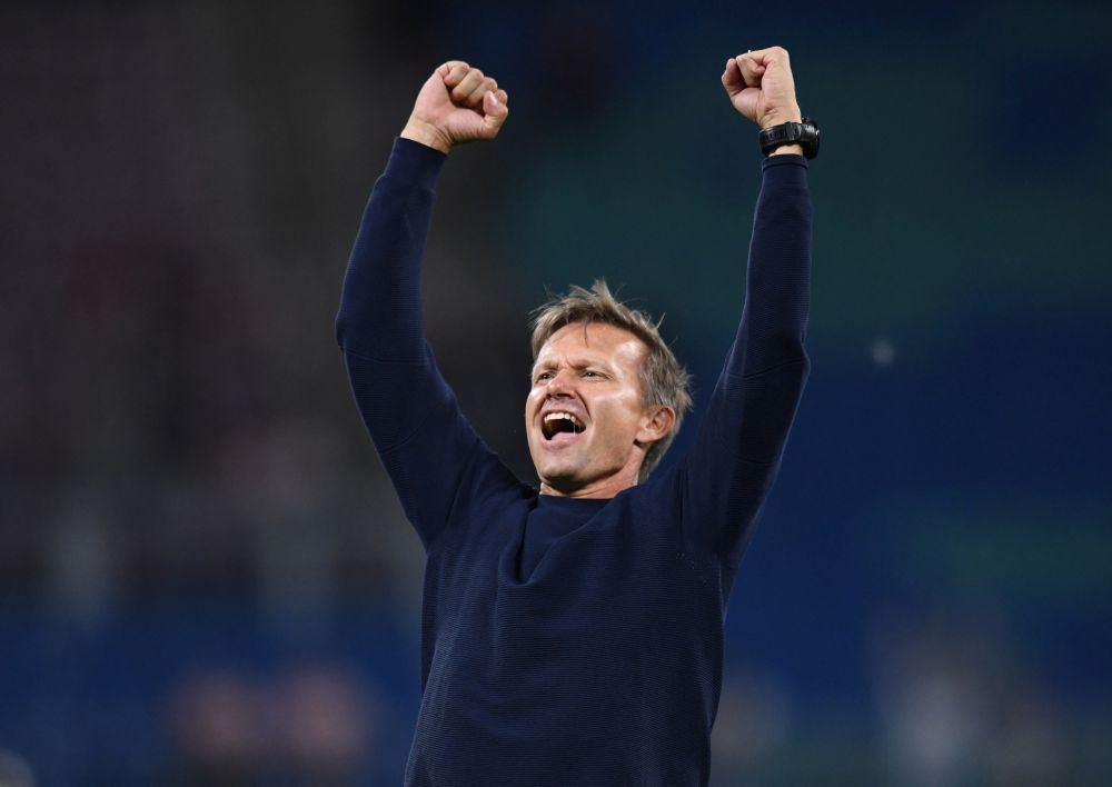 RB Leipzig coach Jesse Marsch reacts during the match against Paris St Germain at Parc des Princes, Paris October 19, 2021. u00e2u20acu2022 Reuters pic