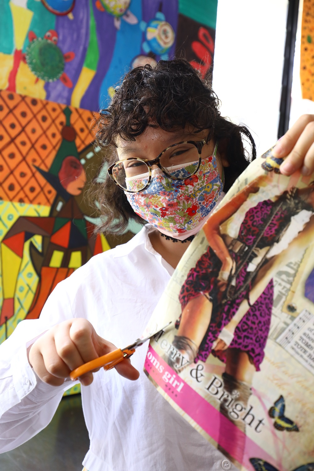 Afi loves teaching children how to make paper collages from scratch using materials such as old magazines to create the different textures on paper. ― Picture courtesy of Afi Sulaiman