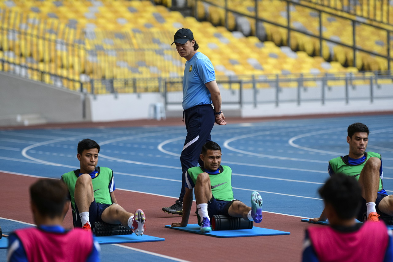 Malayan Tiger Head Coach Kim Pan Gon is pictured at the National Squad Center Training Camp at Bukit Jalil Stadium, March 18, 2022. u00e2u20acu201d Bernama pic
