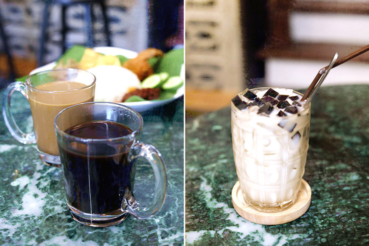 Sate your thirst: 'kopi', 'kopi O' and soya 'cincau.'