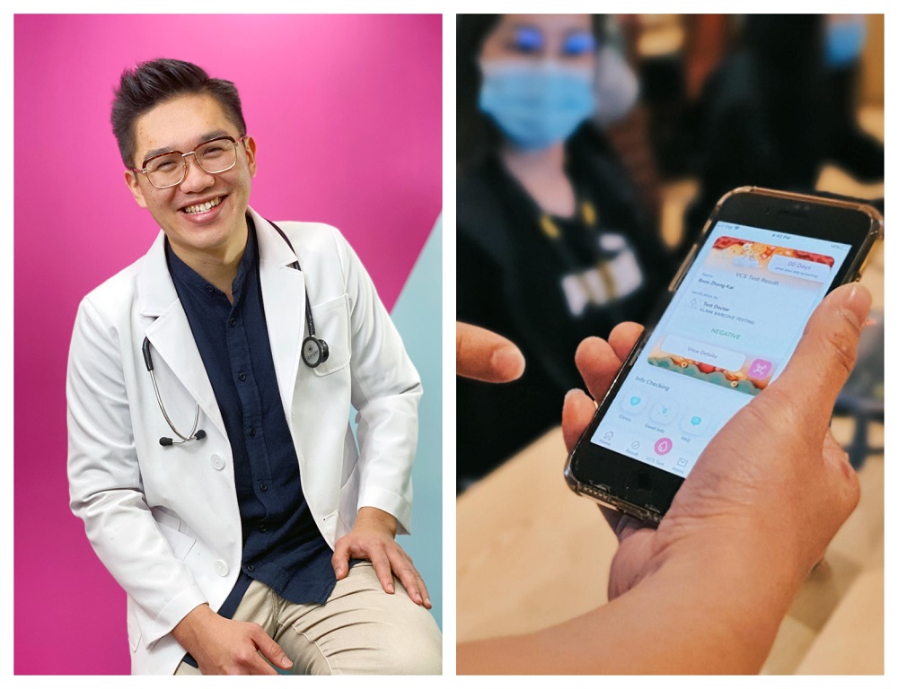 Dr Chan (left) designed CLEA to help medical doctors and Malaysians do Covid-19 self-tests at home and verified by doctors. u00e2u20acu2022 Pictures courtesy of Dr Chan Hai Feng