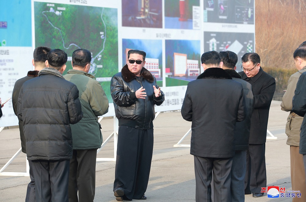 North Korean leader Kim Jong-un gives field guidance at the Seohae satellite launch site, in North Korea, in this photo released on March 11, 2022 by North Korea's Korean Central News Agency (KCNA). u00e2u20acu2022 KCNA via Reuters