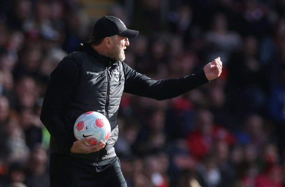 Southampton manager Ralph Hasenhuttl during the Premier League match against Watford at St Maryu00e2u20acu2122s Stadium in Southampton, Britain, March 13, 2022. u00e2u20acu201d Action Images via Reutersnn