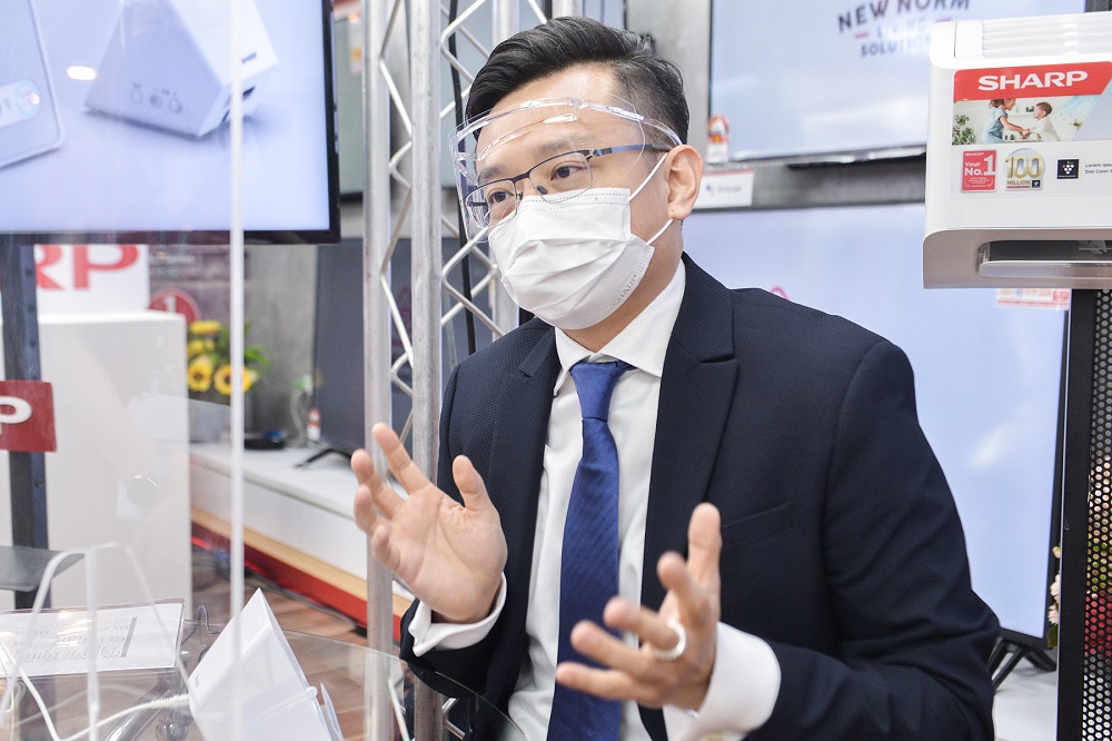 Sharp Electronics Malaysia's Managing Director, Ting Yang Chung said that since the Covid-19 pandemic, they've seen a rise in demand for their cleaning, entertainment and food storage solutions. ― Picture by Miera Zulyana