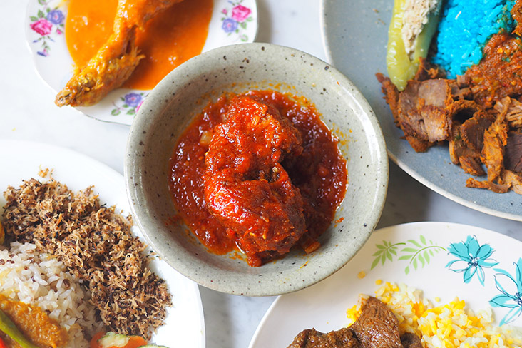 The ‘ayam masak merah’ makes a nice choice with ‘nasi minyak’