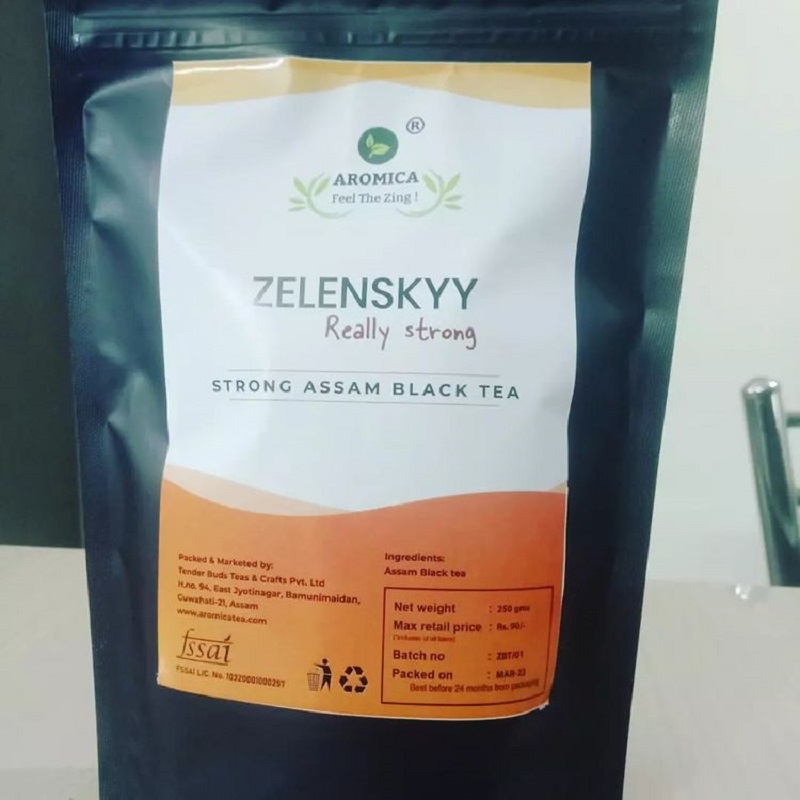 'Zelenskyy Really Strong' named after Ukrainian president will be out in the market soon. u00e2u20acu2022 Picture via Instagram/aromicatea