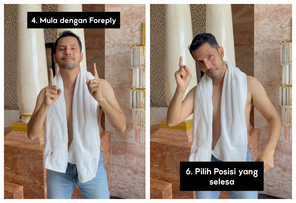 Too much information: The flamboyant millionaireu00e2u20acu2122s bedroom tips for newlyweds left viewers feeling grossed out. u00e2u20acu2022 Screengrab via Instagram/Aliff Syukri