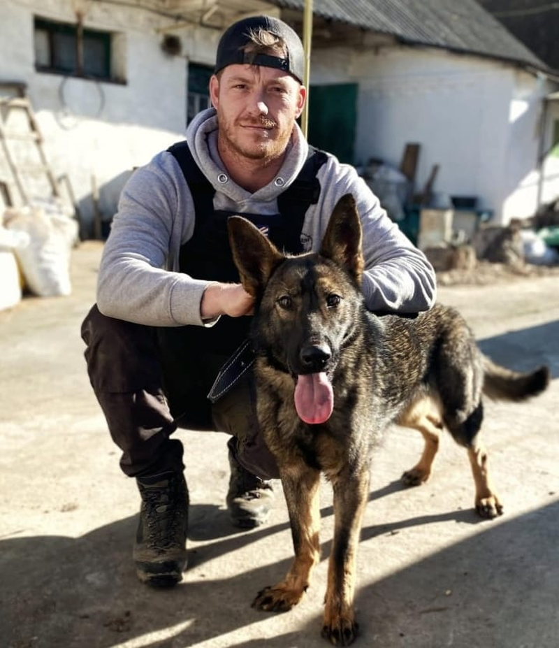 Former British army veteran Tom has rescued some 700 dogs and cats that were abandoned by their owners in Ukraine following the invasion by Russia. u00e2u20acu201d Picture via Facebook