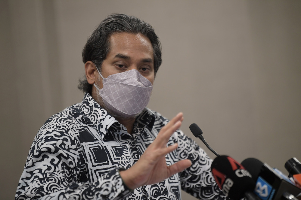 Health Minister Khairy Jamaluddin speaks at a press conference at Parliament building in Kuala Lumpur March 24, 2022. u00e2u20acu201d Bernama pic 