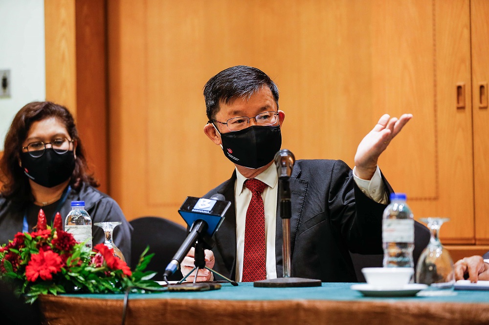 Penang Chief Minister Chow Kon Yeow speaks during a press conference at the 10th Malaysian Healthy Ageing Conference in George Town March 15, 2022. u00e2u20acu2022 Picture by Sayuti Zainudin
