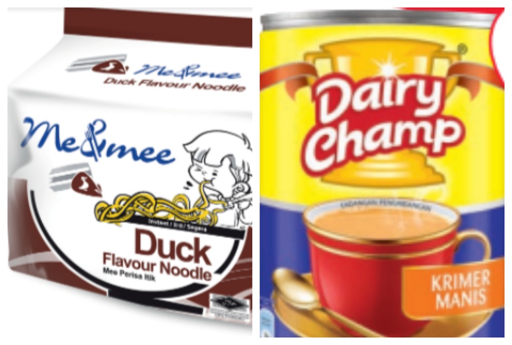 Duck flavoured or Tom Yam instant noodles priced at RM5.60 while sweetened creamer is only for RM2.50. ― Pictures courtesy of Giant