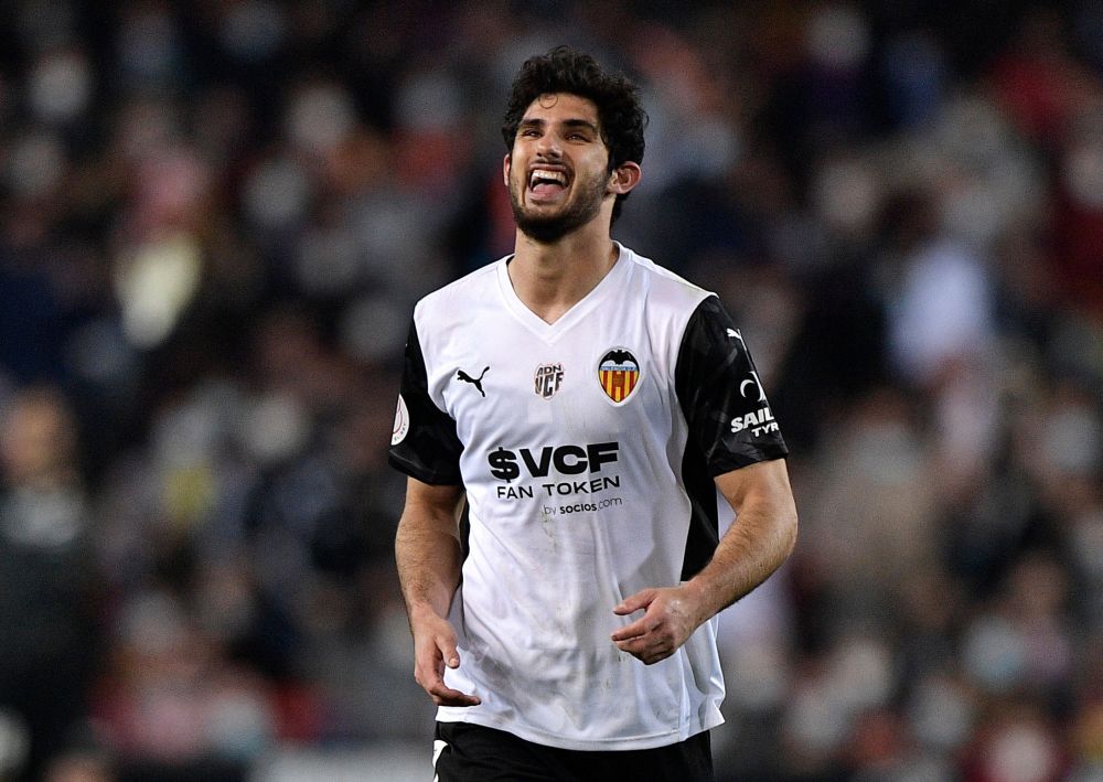 Valencia's Goncalo Guedes reacts after the match against Athletic Bilbao at the Mestalla, Valencia March 2, 2022. u00e2u20acu201d Reuters pic