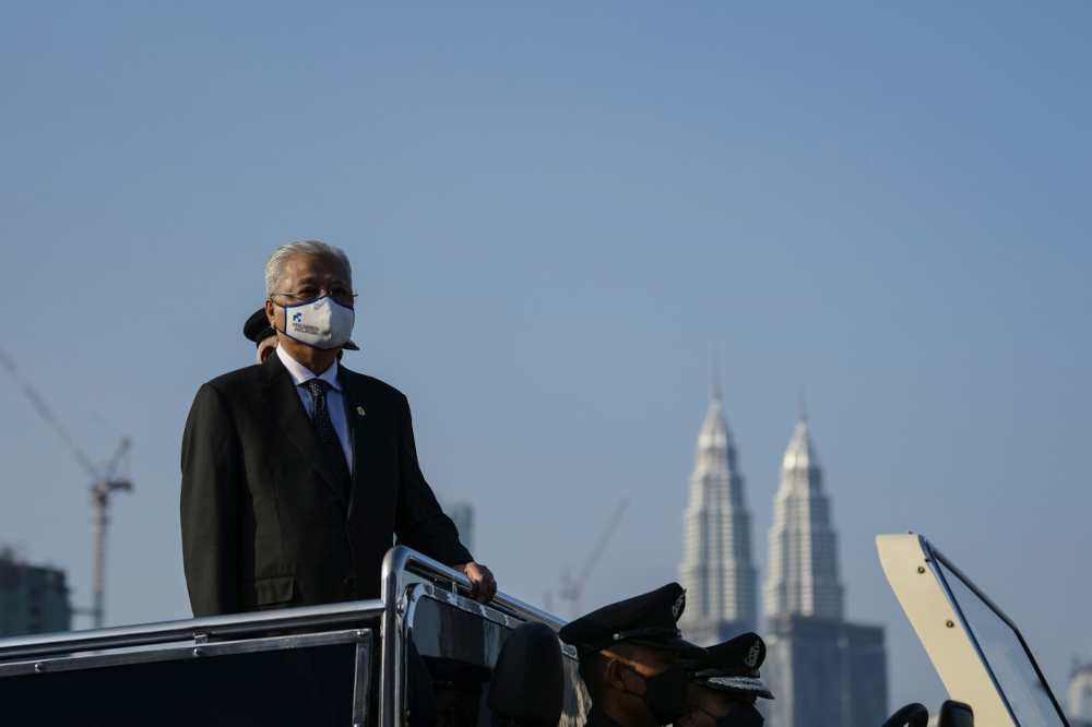 Prime Minister Datuk Seri Ismail Sabri Yaakob attends the 215th Police Day Anniversary at the Police Training Centre (Pulapol) in Kuala Lumpur, March 25, 2022. u00e2u20acu201d Bernama pic 