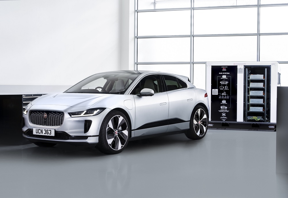 Jaguar Land Rover intends to recycle its I-Pace batteries by making them into local energy storage units. u00e2u20acu2022 Picture courtesy of Jaguar Land Rover