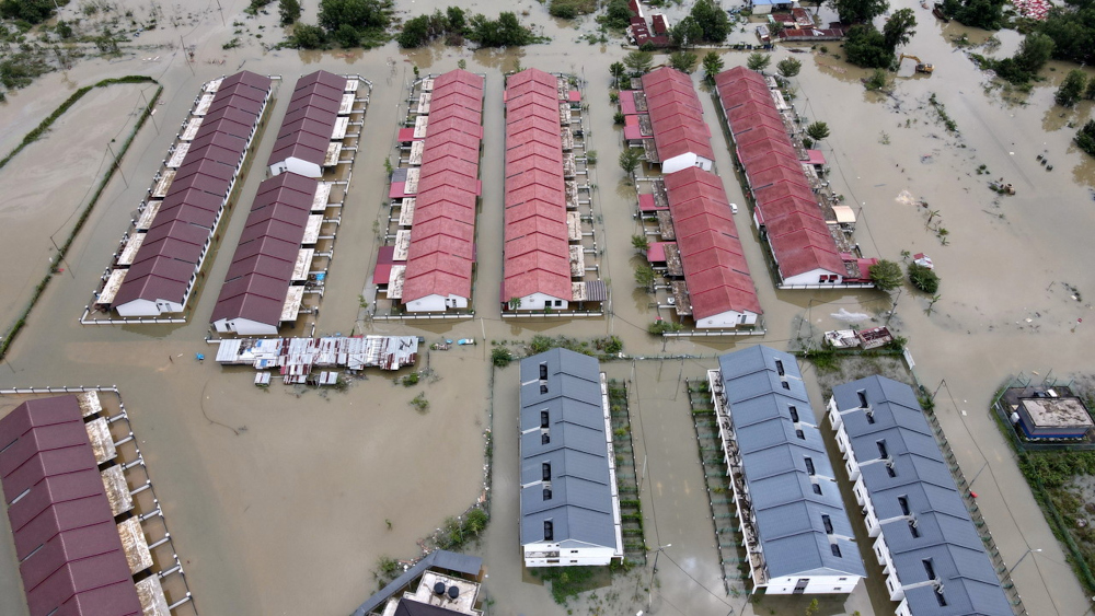 Houses immersed in flood water in Prima housing estate, Lubuk Jong, Kelantan, February 28, 2022. u00e2u20acu2022 Bernama pic 