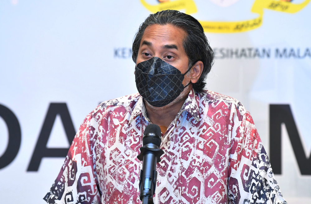 Health Minister Khairy Jamaluddin speaks at a press conference after opening the World Listening Day 2022 at Hospital Serdang, March 3, 2022. u00e2u20acu2022 Bernama pic 