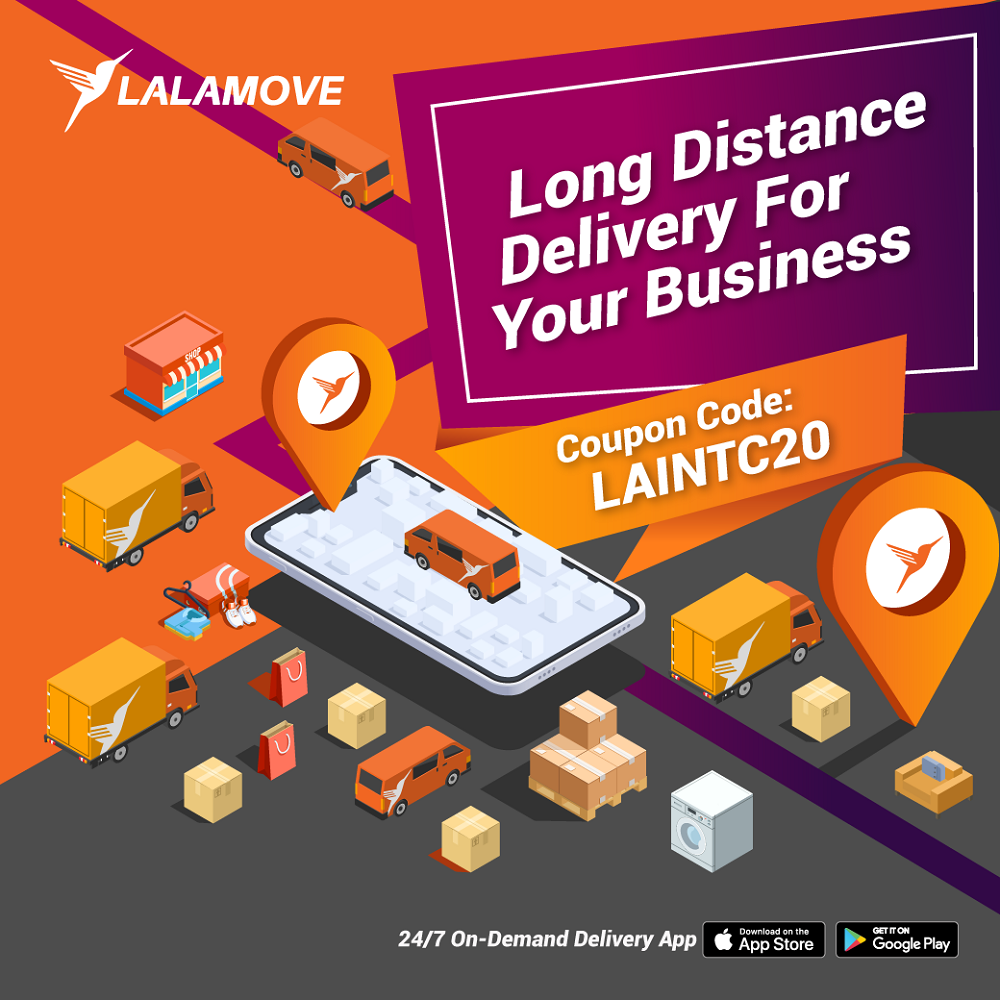 Enjoy a 20 per cent discount for Lalamove’s Long Haul delivery services using the code ‘LAINTC20’ until March 31. ― Picture courtesy of Lalamove